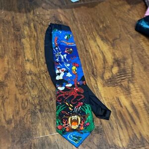Blue Cartoon Print Tie